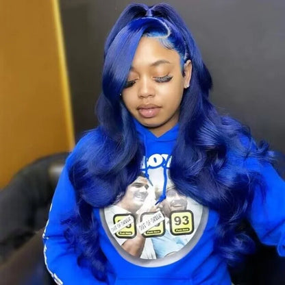 13x4 Body Wave Lace Front Remy Wig - Sapphire Blue