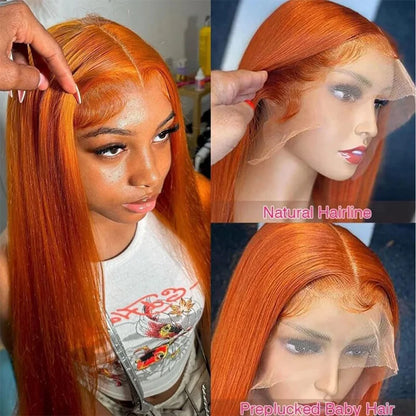 Bone Straight Brazilian Glueless Wig 180% Density 13x4 Lace Front Wig