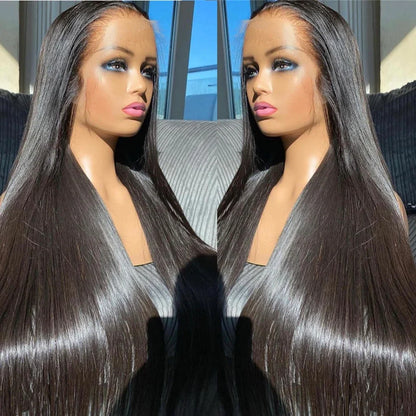 Bone Straight Pre Plucked Brazilian Transparent Lace Front Human Hair Wig