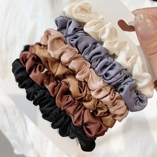 Silk Satin Scrunchies Women