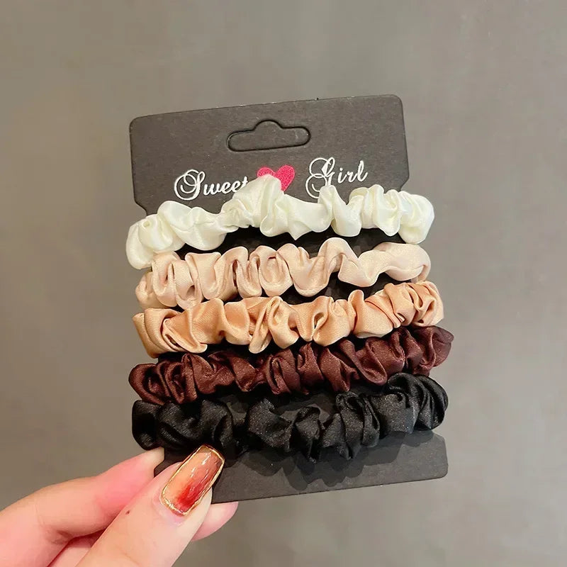 Silk Satin Scrunchies Women