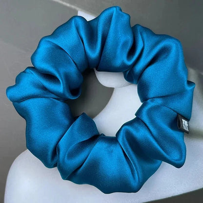 100% Silk Hair Scrunchies Elastic Rubber Band Hair Ties