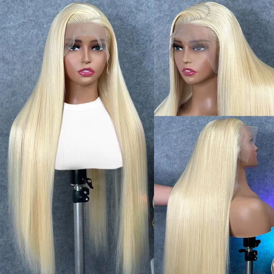 Hd Transparent 613 Blonde Wig Lace Front Human Hair Wig Pre Plucked