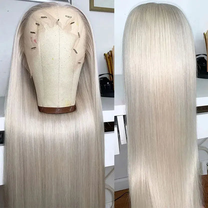 Platinum Blonde Lace Front Wig 200% Density