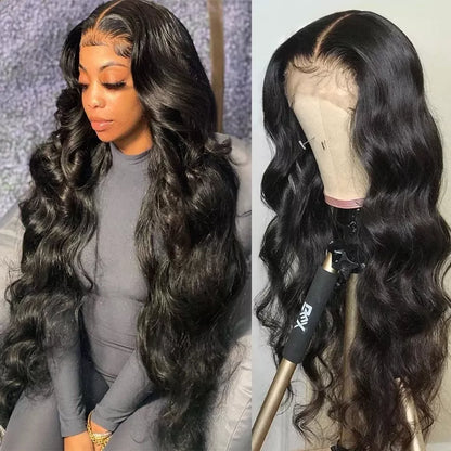 HD Transparent 13x4 13x6 Body Wave Lace Front Wig Pre Plucked