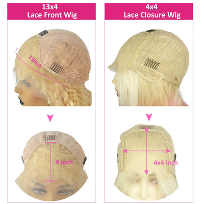 Platinum Blonde Lace Front Wig 200% Density