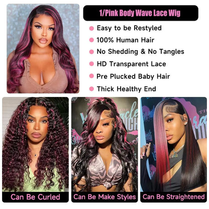 13x4 Lace Frontal Wig Brazilian 100% Human Hair, Pre Plucked