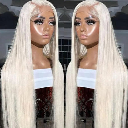 Platinum Blonde Lace Front Wig 200% Density