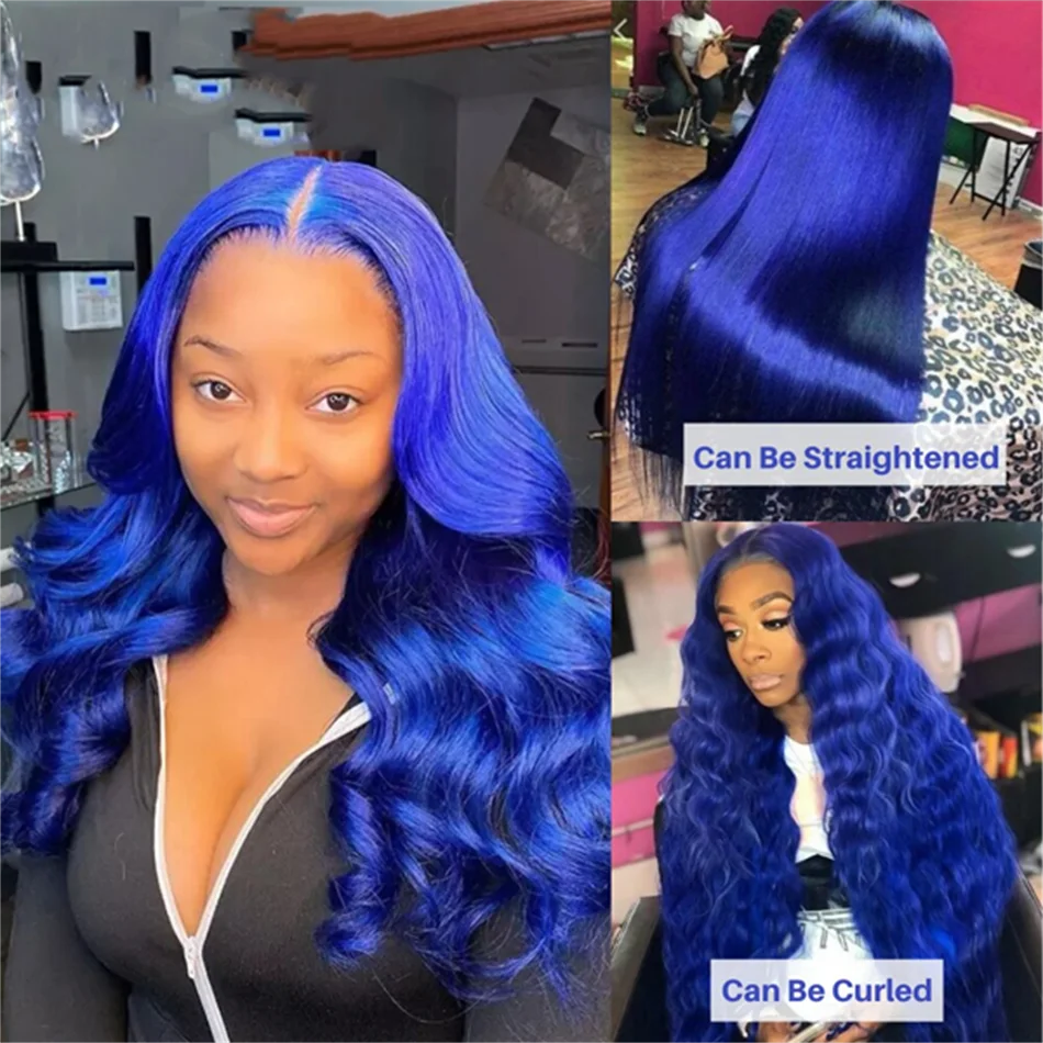 13x4 Body Wave Lace Front Remy Wig - Sapphire Blue