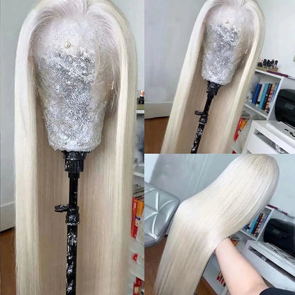 Platinum Blonde Lace Front Wig 200% Density