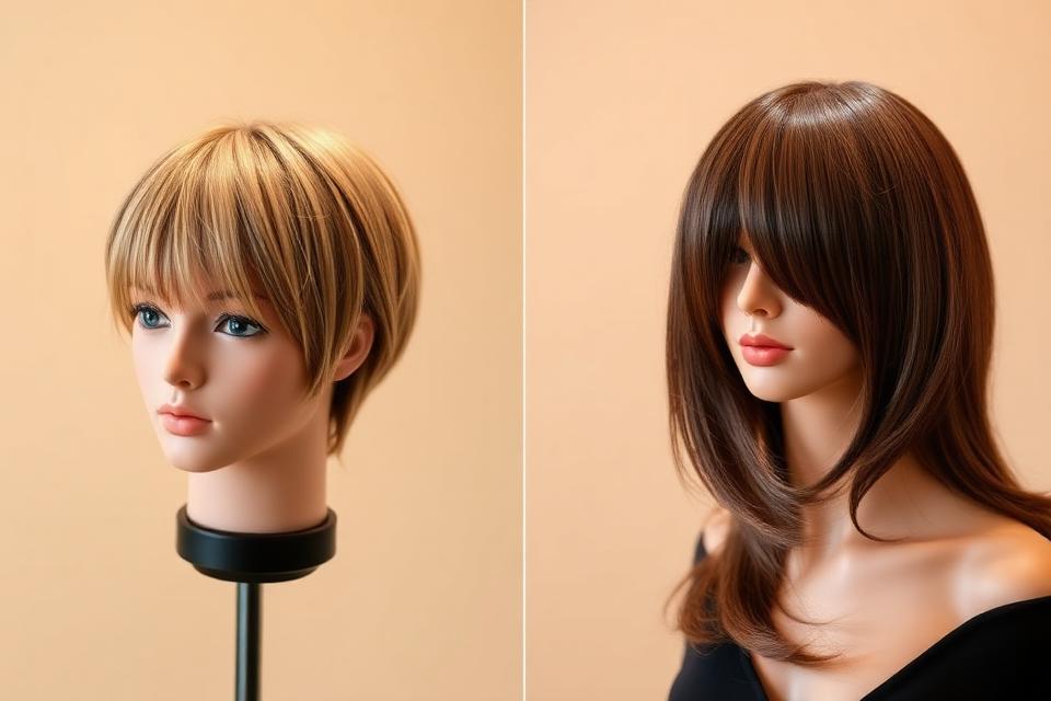 Before and after wig transformation